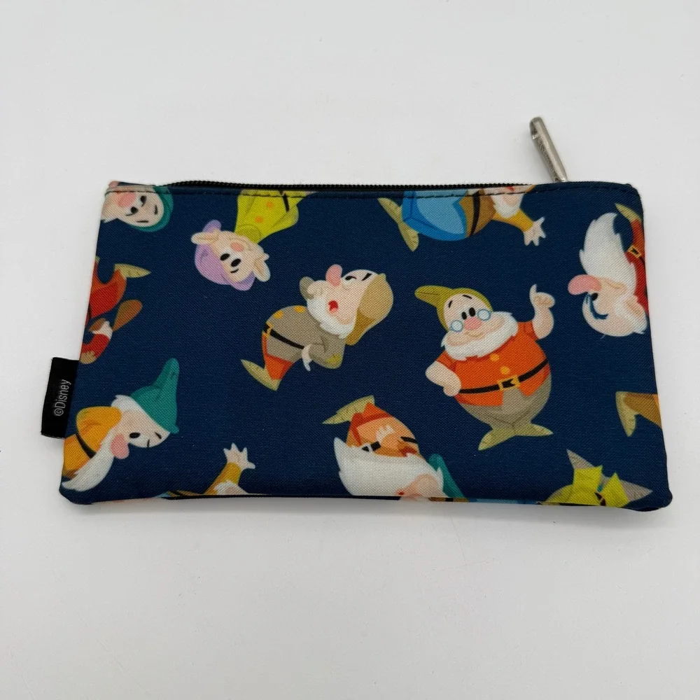 Loungefly Pouch Navy Blue Seven Dwarfs Snow White Canvas Zip Case